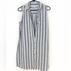 Abercrombie & Fitch Stripe Sleeveless Shirt Dress size Small